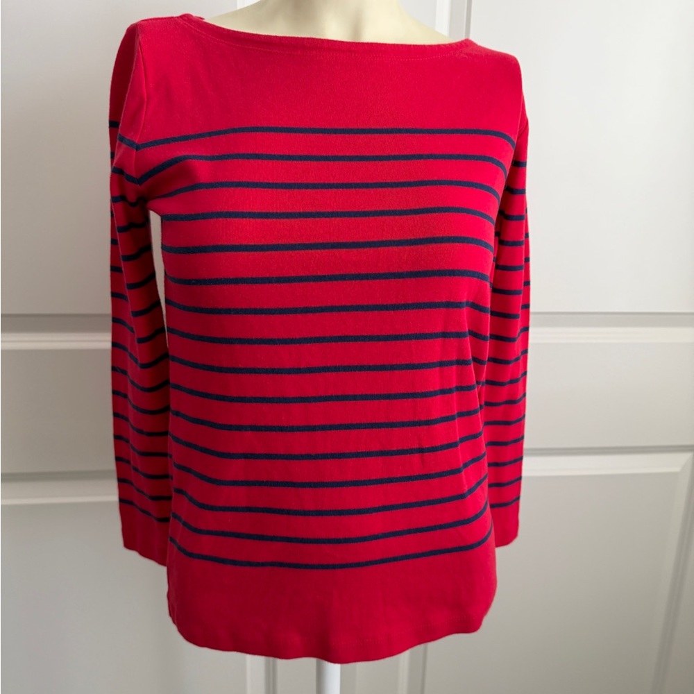 Vineyard Vines Red/Navy Women’s Long Sleeve Shirt-Small